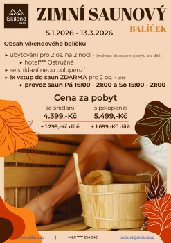 Zimní balíček sauny